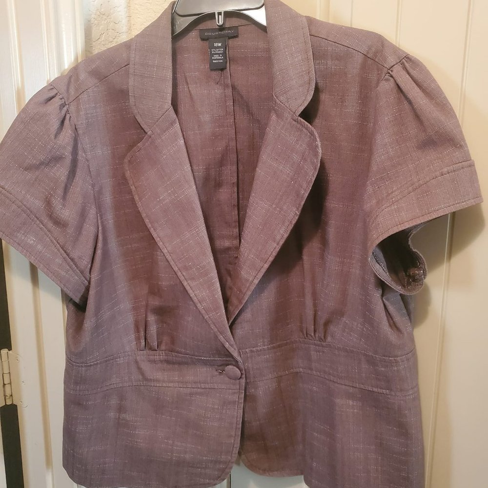Brown Textured Blazer